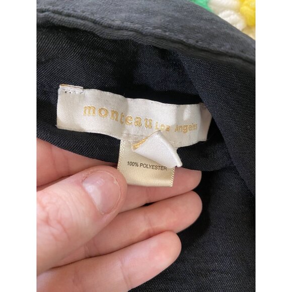 Monteau Black Double-Breasted Midi Dress - Picture 8 of 8